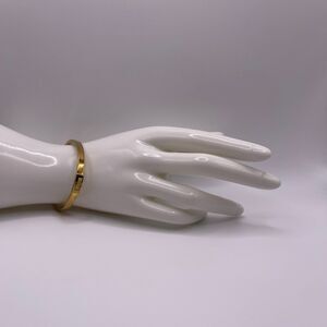 Michael Kors Women's Gold Plated Logo Clasp Belt Buckle Bangle Bracelet